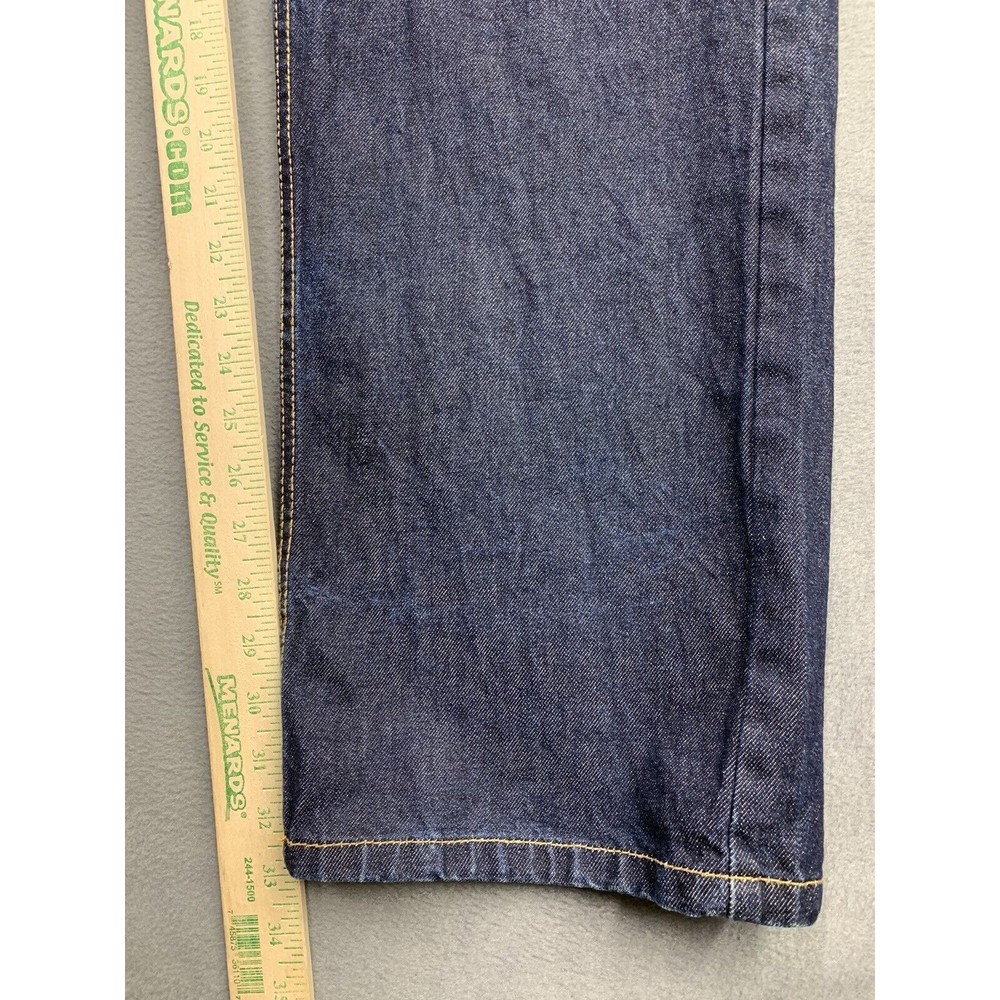 Cult 45 Denim Jeans Men's Size 42 Blue Baseball Theme Stitched Pockets Straight - Picture 6 of 16